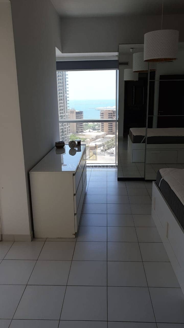 6 Marina and Sea View Furnished 1BR on Higher Floor