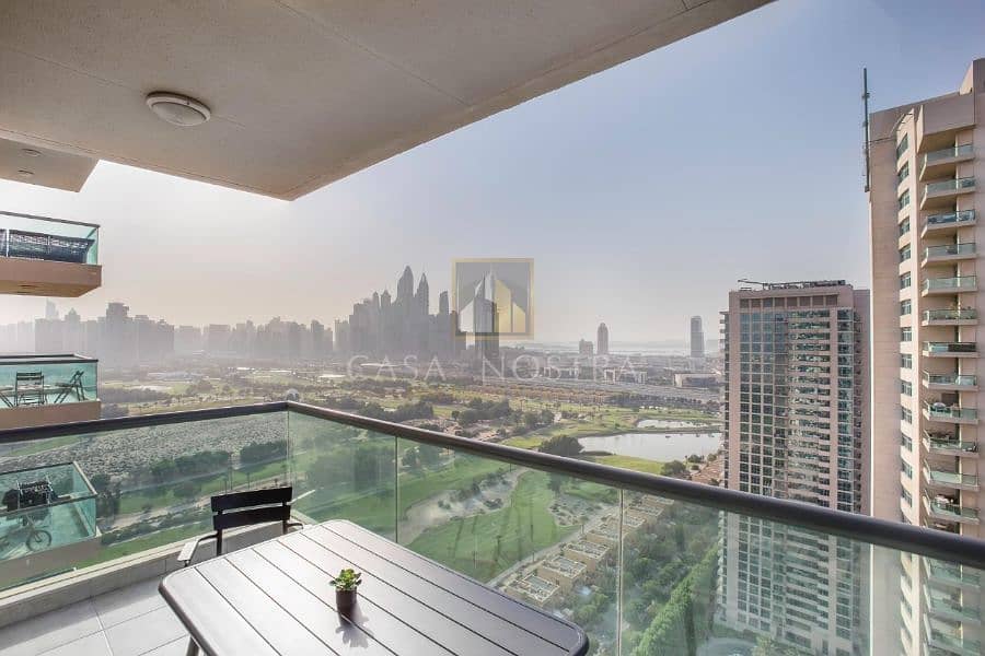 位于迪拜南部街区，艾玛尔南区，高尔夫景观高层豪华住宅 1 卧室的公寓 650000 AED - 6258185