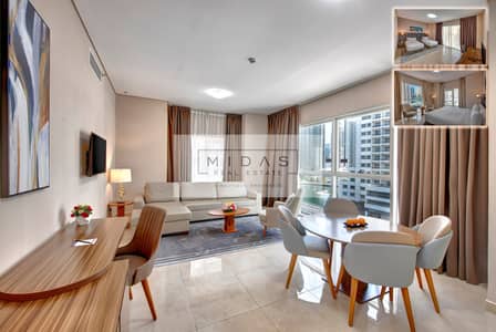 2 Bedroom Hotel Apartment for Rent in Dubai Marina, Dubai - DELUXE TWO BEDROOM WITH BALCONY. jpg