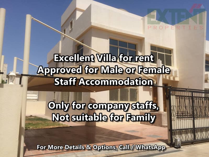 Female or Male Staff Accommodation - Superb 8 Bedroom Villa Only For Company Staffs