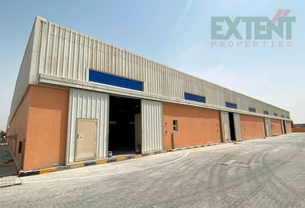 Warehouse for Rent in Mussafah, Abu Dhabi - 9000 SqM Big Warehouse with Office and Yard - Outstanding facility for rent