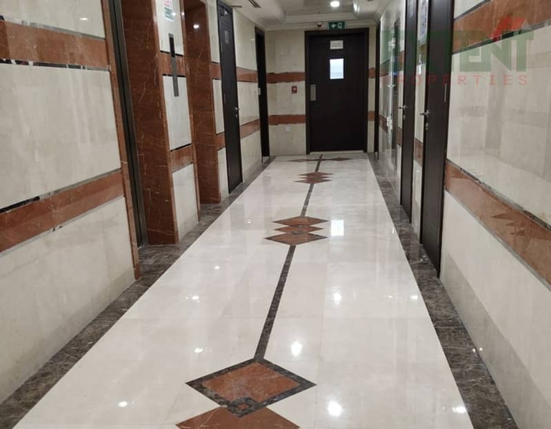 Excellent 2 BHK with car parking and balcony, central AC building in mussafah shabia