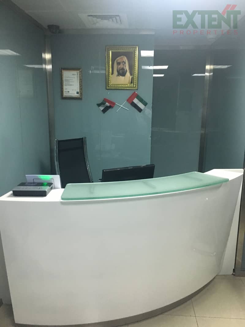 Full Furnished Office for rent in Mussafah Shabia - Central AC Building