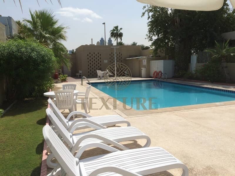 7 Lovely 3BR Villa in Jumeirah 2 with pool  for Rent
