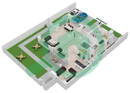 Shaghrafa 1 - 5 Bedroom Commercial Villa Type/unit D / END UNIT (FARM VIEW) Floor plan