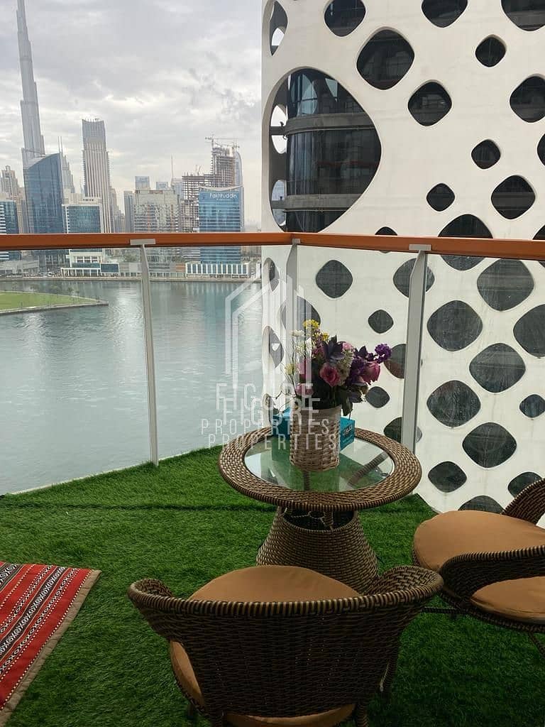Brand New Fully Furnished Studio | Burj Khalifa and Canal Views | Good Location