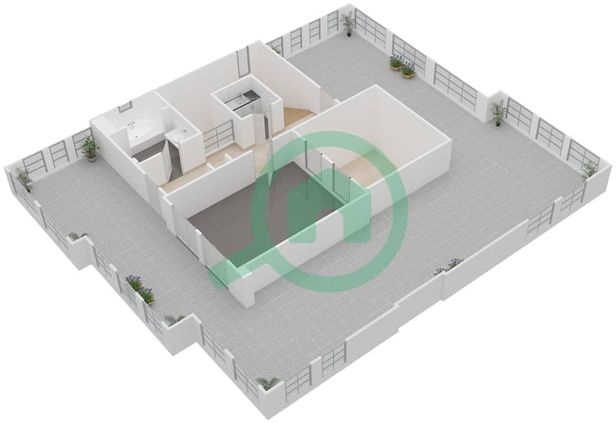 哈坦别墅区 - 4 卧室别墅类型EXECUTIVE 1戶型图 Second Floor interactive3D