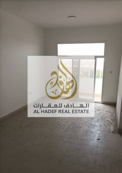 For annual rent in Ajman   One-bedroom apartment for the first inhabitant, with closets in the walls, in Al-Mowaihat area 3, with a balcony and 2 bath