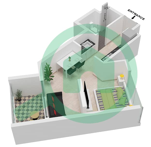 المخططات الطابقية لتصميم الوحدة 602 / FLOOR 6TH شقة استوديو - ماج 5 بوليفارد Floor 6th interactive3D