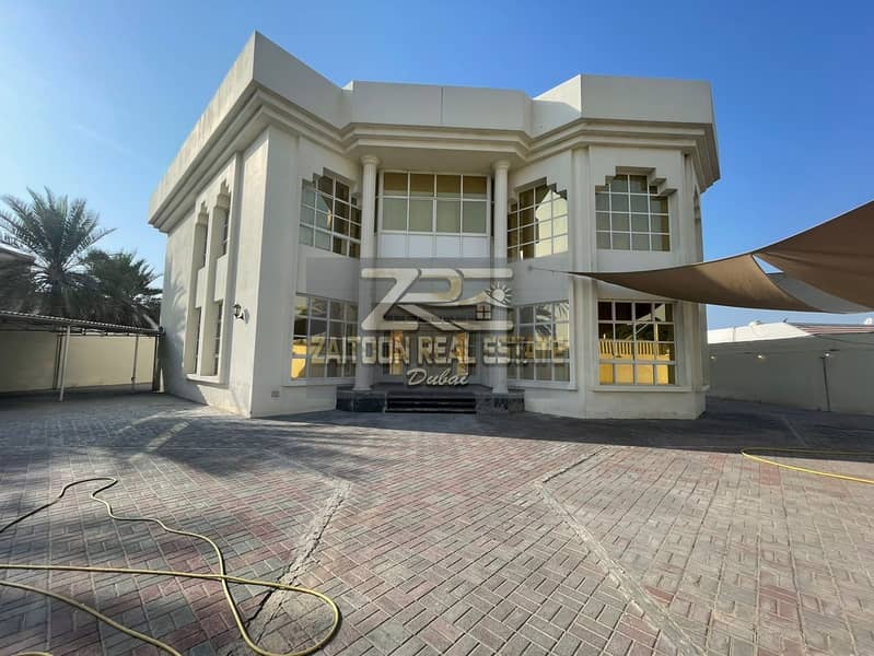 7 BED ROOMS  VILLA Near To Park Available for  Rent Only AED:260K