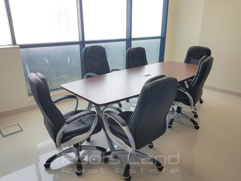 4 Ideal Rectangle Office Fitted Full Golf View