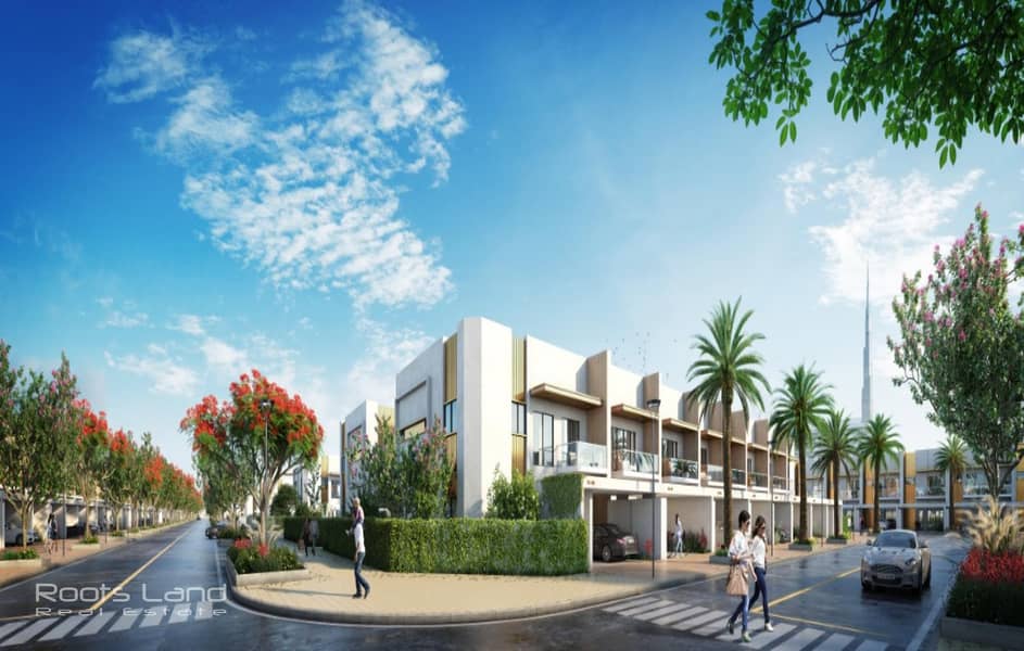 2 Roots Land Real Estate introduces tp you these upgraded and spacious two bedrooms townhouse in Meydan with excellent finishing. This project will be ready first quarters of 2022.  ABOUT MAG CITY: MAG CITY in Meydan offers contemporary residences nestled a