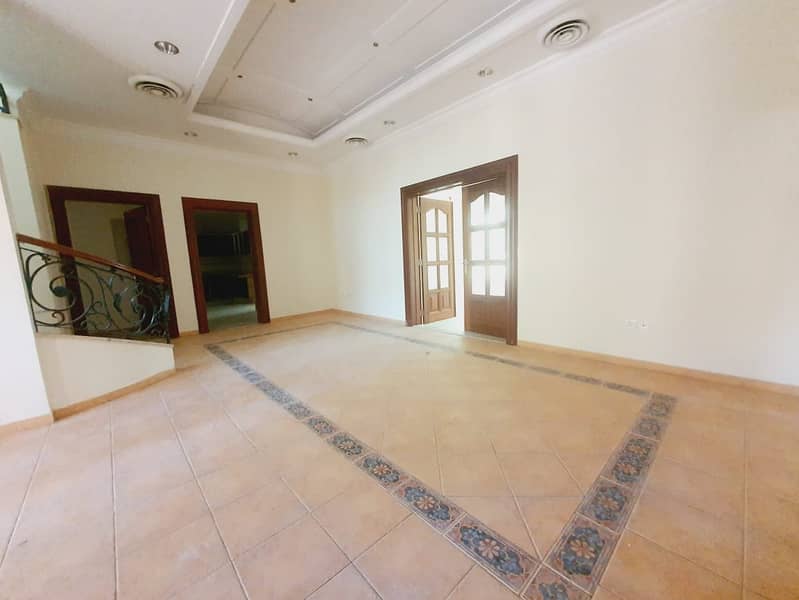 8 3bhk compound villa in manara with s. pool and p. garden  rent is 160k