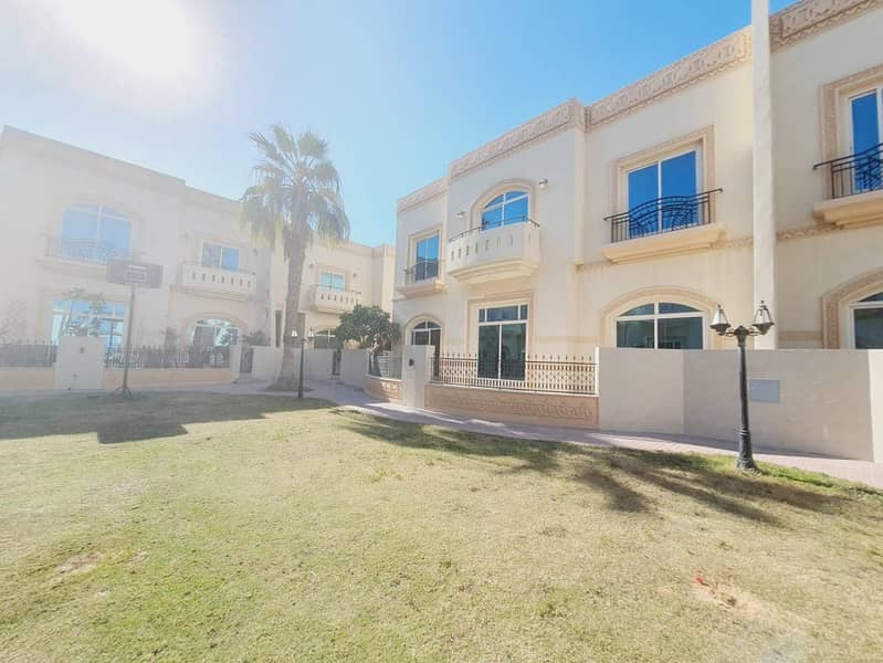 16 3bhk compound villa in manara with s. pool and p. garden  rent is 160k
