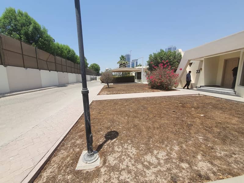 11 Spacious 4BHK Compound with garden in al sufouh 2 rent is 175k