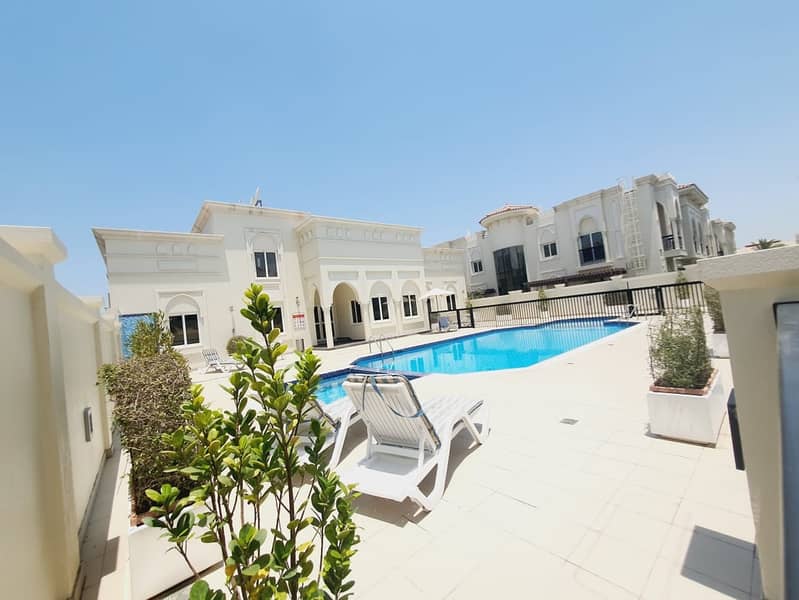 15 Modern Compound 5bhk with Private Garden with Shared Pool+Gym in umm suqaim 1 rent is 255k