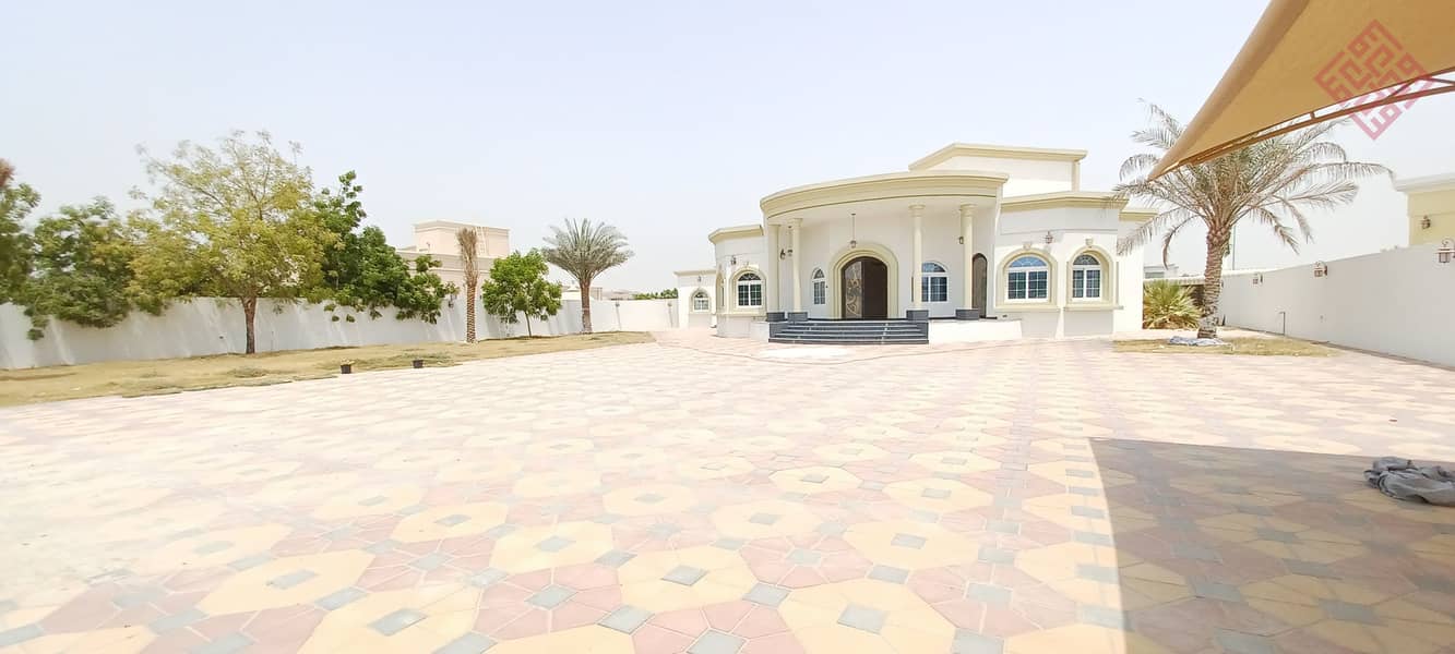 Hot deal / Huge villa with coverd garden area/3bed rooms+with maid room rent AED 100k