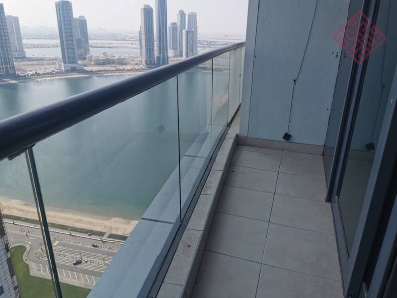 Most Spacious  Chiller Free Sea view 2 BR | 2 Master Room | 01 Maid Room | 01 Balcony Al Majaz3 Sharjah