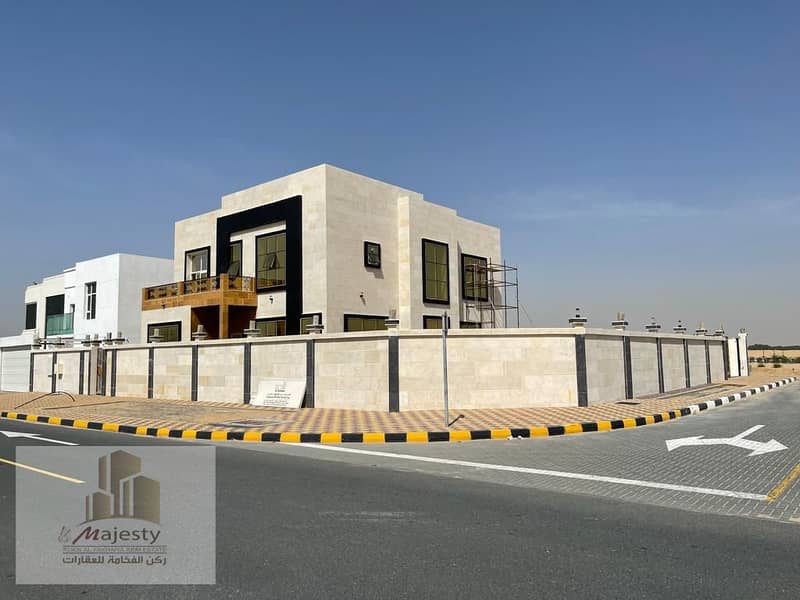 Distinctive corner villa for sale in the Emirate of Sharjah, Al Hoshi area, freehold for Arabs