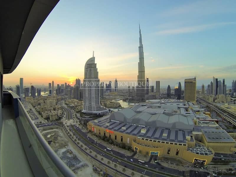 Very High Floor | 1 Bed | Partial Burj and Fountain view
