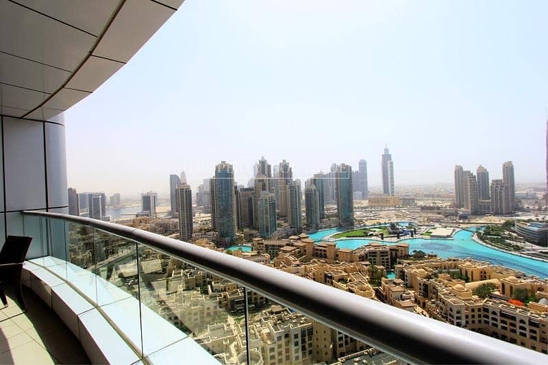 Full Burj and Fountain View | 1 Bed+Study | Vacant