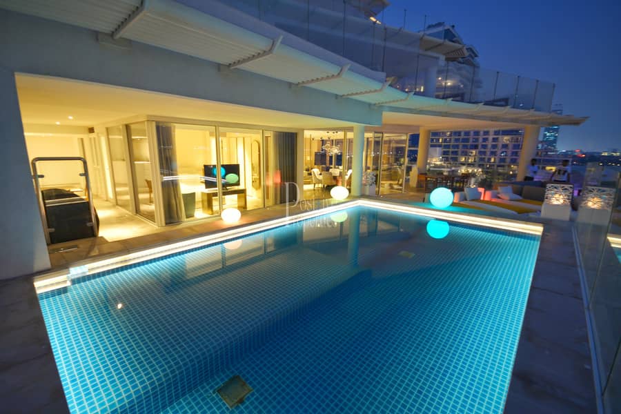 Vacant glamorous lifestyle penthouse with private Pool