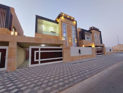 5 Bedroom Villa for Rent in Al Zahya, Ajman - For rent in Ajman, Al Zahia area, a European-designed villa with personal finishing
 The land area is 3,300 feet
 The building area is 4000 square feet
 The villa is directly on Al Qar Street
 5 large master bedrooms, a living room, two lounges, a large k