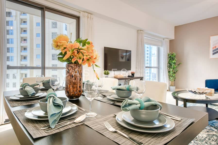 Upgraded | Fully furnished | Marina view