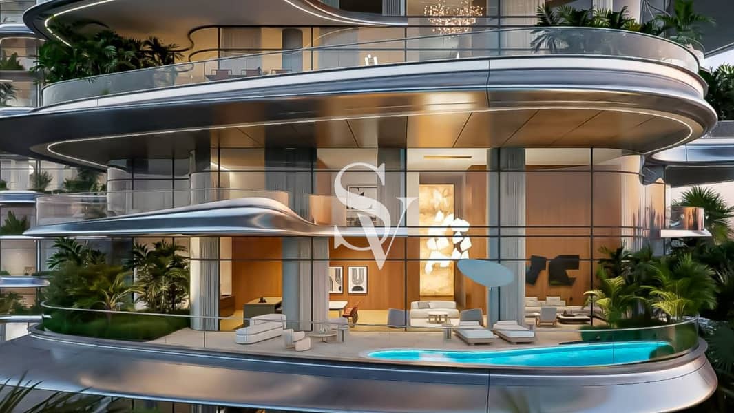 位于朱美拉棕榈岛，SLS Residence Palm Jumeirah 3 卧室的顶楼公寓 45000000 AED - 8299274