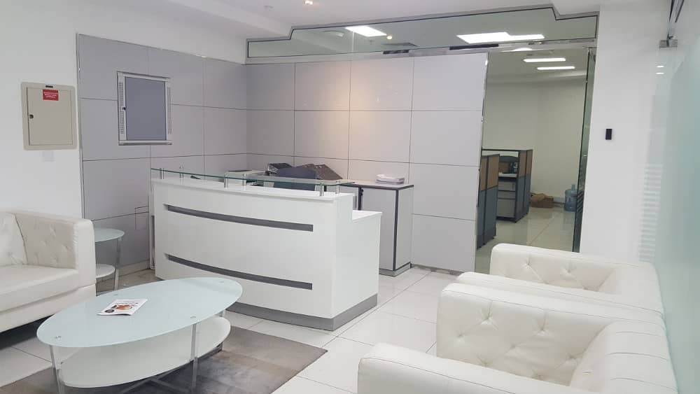 Unfurnished Chiller free  4 Glass Partition office 1100sqft attached pantry and toilet