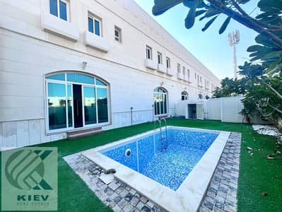 4 Bedroom Villa for Rent in Khalifa City, Abu Dhabi - Exclusively modern|Private pool-Driver room|backyard|maid+ laundry room