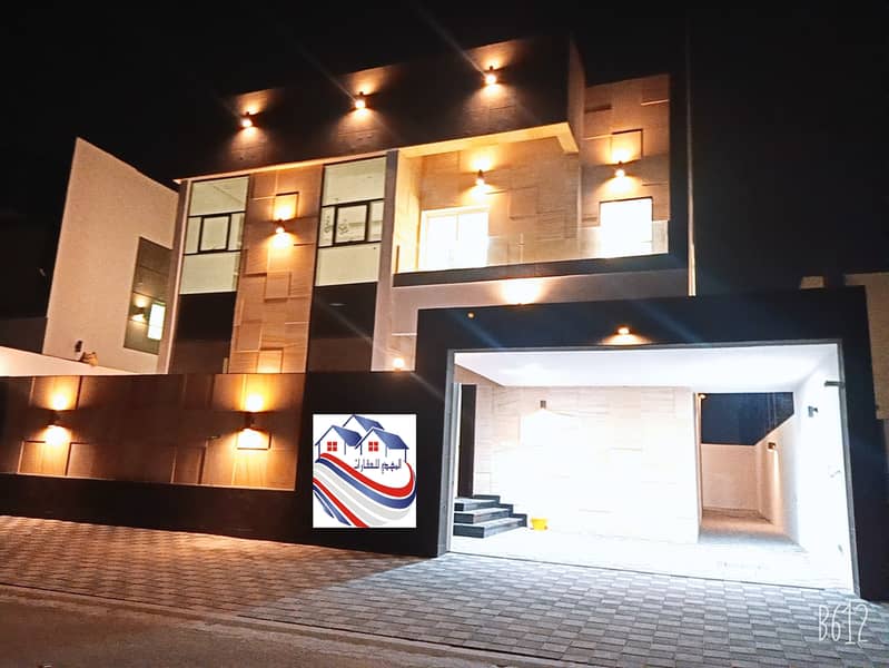 Modern villa for sale with luxurious European design and finishes with high presence in the most prestigious sites and close to all services in Ajman and all banking facilities