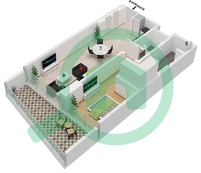 DG1 Living - 1 Bedroom Apartment Type 02 / FLOOR 1-19 Floor plan