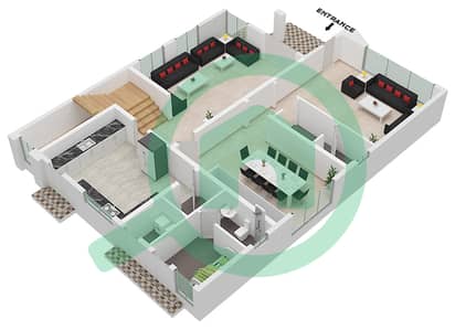 Al Serra - 4 卧室商业别墅类型A戶型图