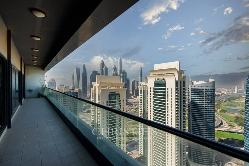 位于朱美拉湖塔 (JLT)，JLT V区，金冠景观公寓1号 5 卧室的顶楼公寓 370000 AED - 5798133