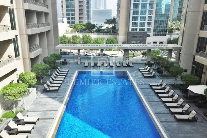 5 Spacious 1 Bedroom with partial Fountain views