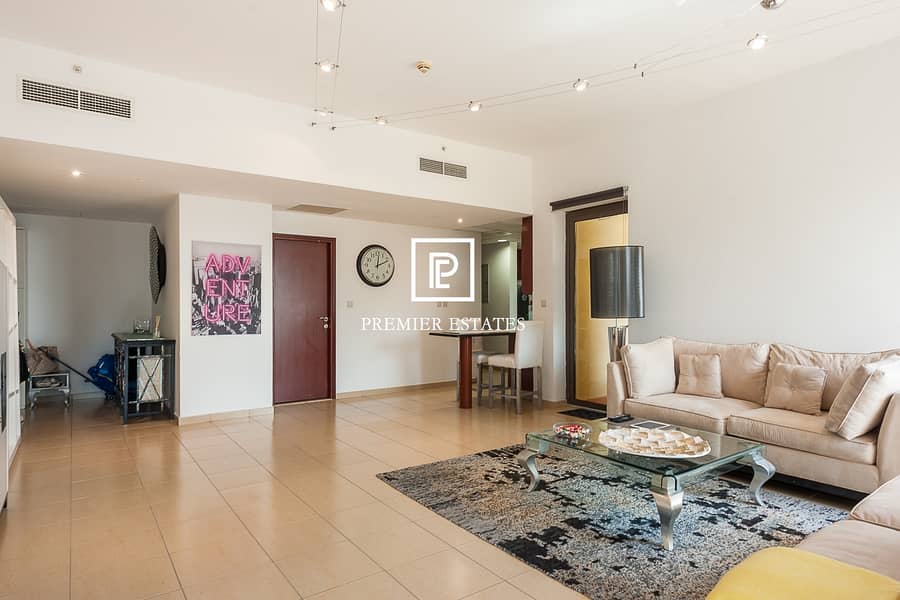3 Fully Furnished|Spacious 1 BR| Partial Marina view