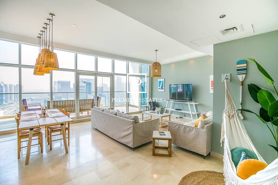 5 Fully Furnished 2 Bed plus Maids | Marina views
