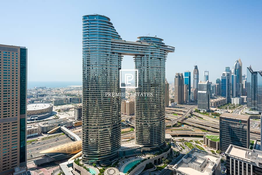 DIFC and Sea View| Maids room| Higher Floor