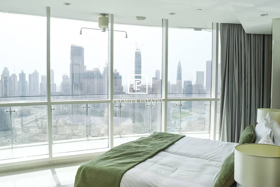 4 Fully Furnished 2BR|Panoramic Burj Khalifa and Bay