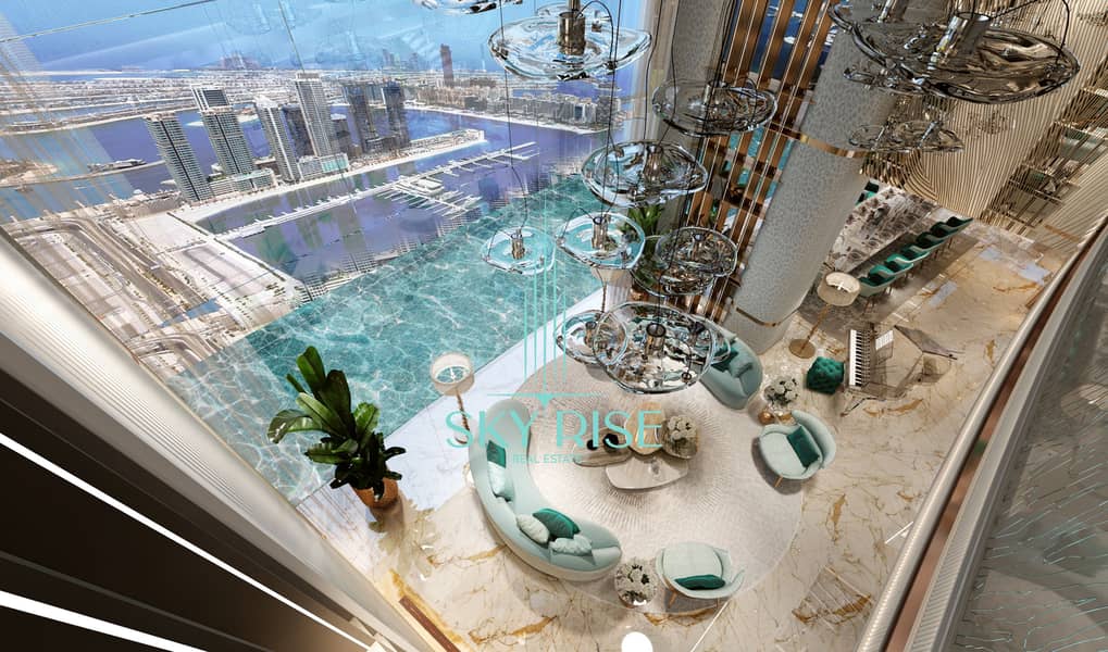 位于迪拜港，卡瓦利达马克海湾综合公寓 5 卧室的顶楼公寓 28895000 AED - 6810987