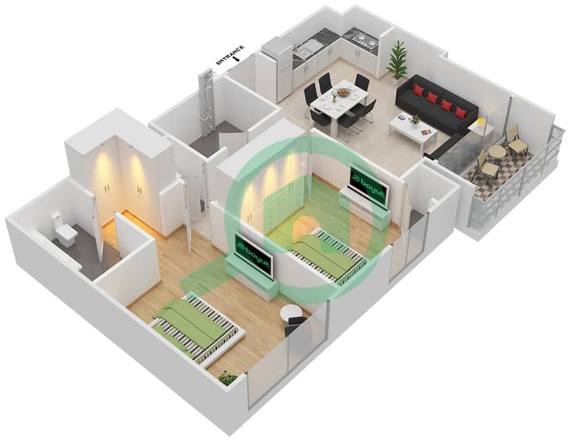 Park Point - 2 Bedroom Apartment Unit 2.0 BLOCK-B,C Floor plan Floor 2-6,2-6
Units-212,312,412,512,612
205,305,405,505,605
Floor-6,2-6
Units-602,605,606,607
202,216,302,316,402,416,502,516,602,616 interactive3D