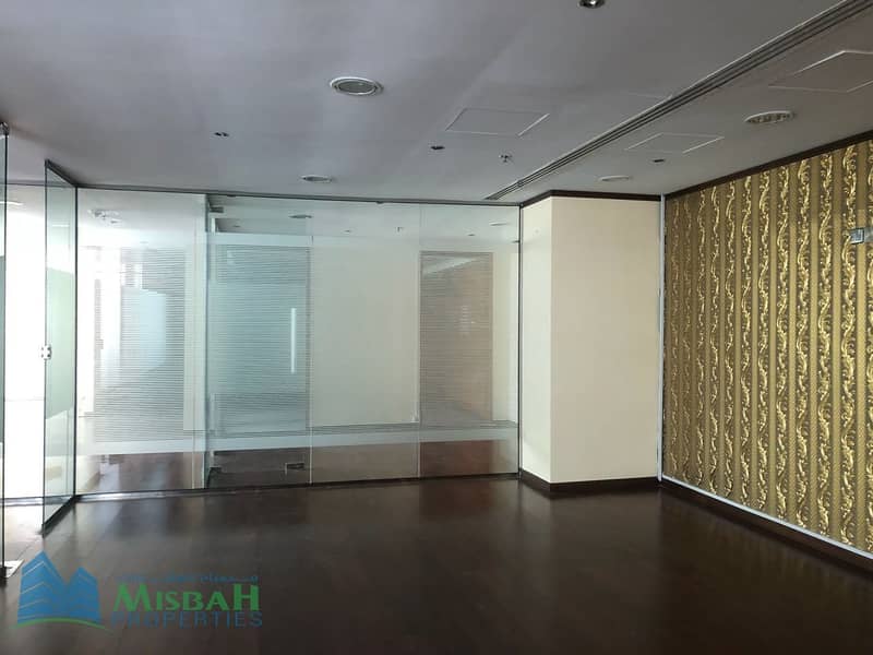 Free Chiller 2250Sq.ft  Fully fitted partitioned office with parking near Deira City Center