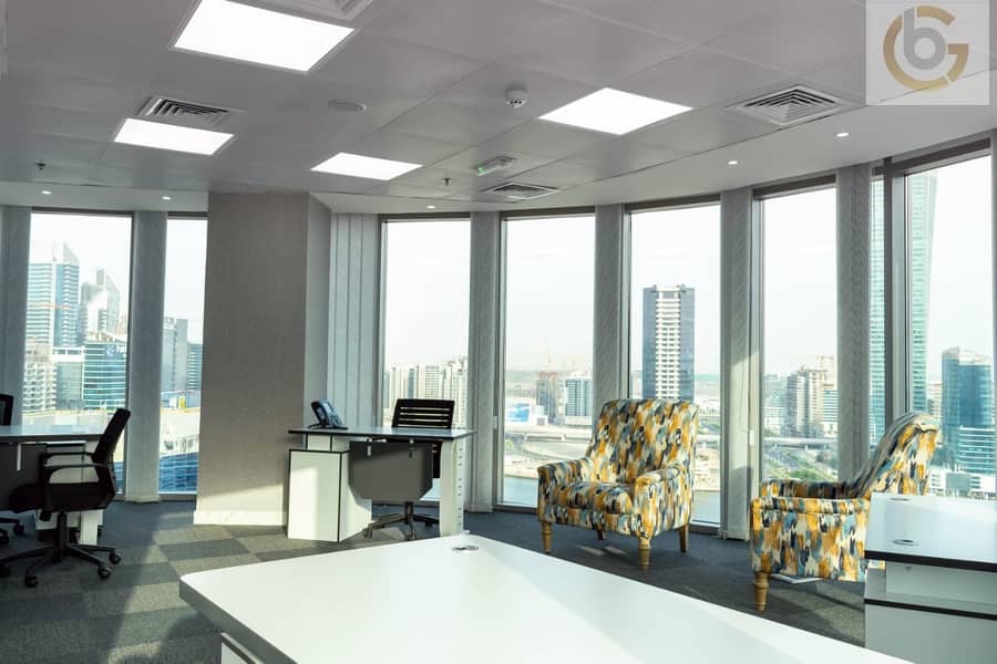 Luxurious office in business bay with DEWA Free!! No Commission.