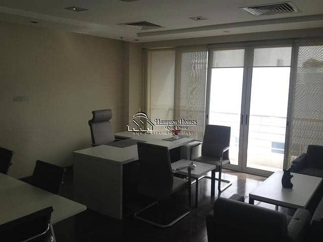 Ready office with partitions attached pantry n toilet 1270sqft 91500Aed 4 cheqs