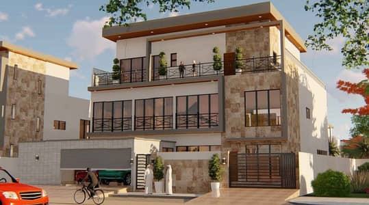 9 Bedroom Villa for Sale in Tilal City, Sharjah - HUGE 9 Bed G+2+Roof Luxury Custom Build