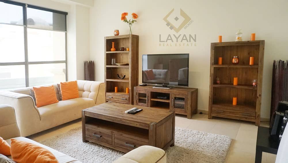 Designer Furnished 3 BR  with maid room in Bahar 4