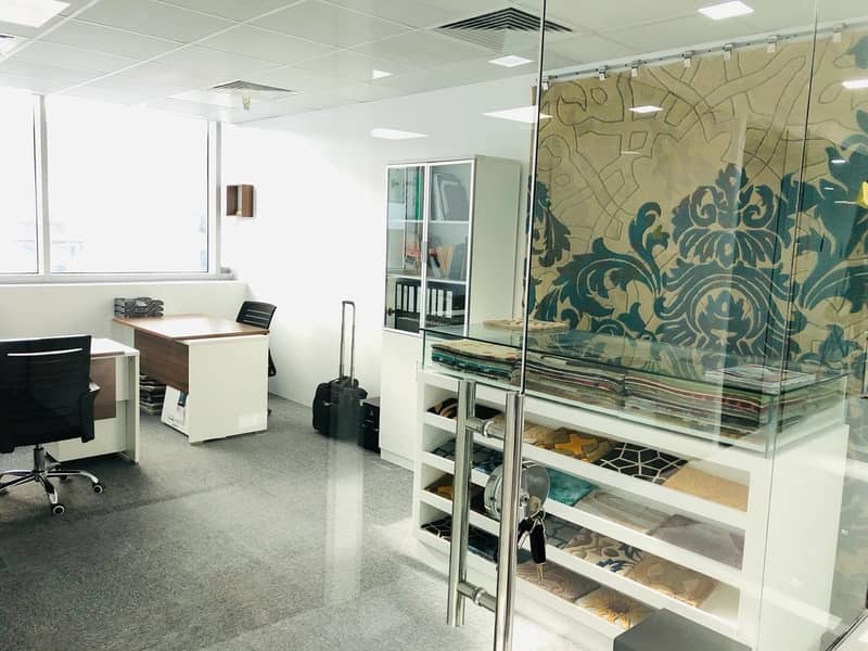 fully serviced furnished sharing office in business center  al Barsha