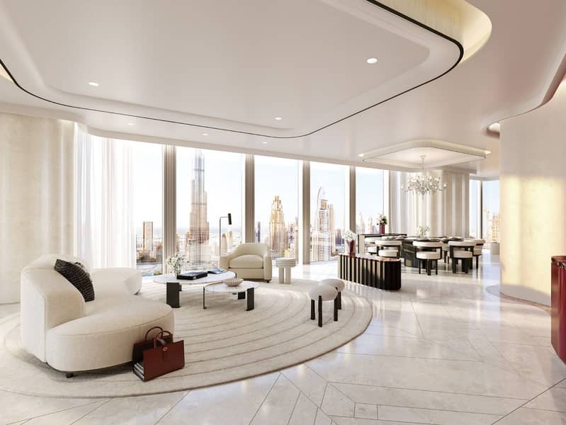 位于迪拜市中心，Baccarat Hotel And Residences 5 卧室的顶楼公寓 76000000 AED - 8046966