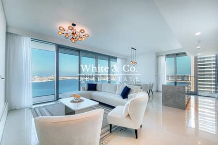 3 Bedroom Flat for Rent in Dubai Harbour, Dubai - Full Palm View | Corner Unit | Furnished